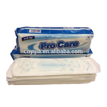 Disposable natural cotton comfort sanitary pad with wings